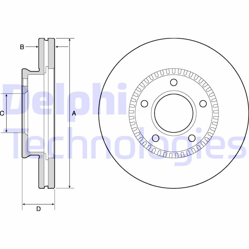 Delphi Diesel Remschijven BG4663C