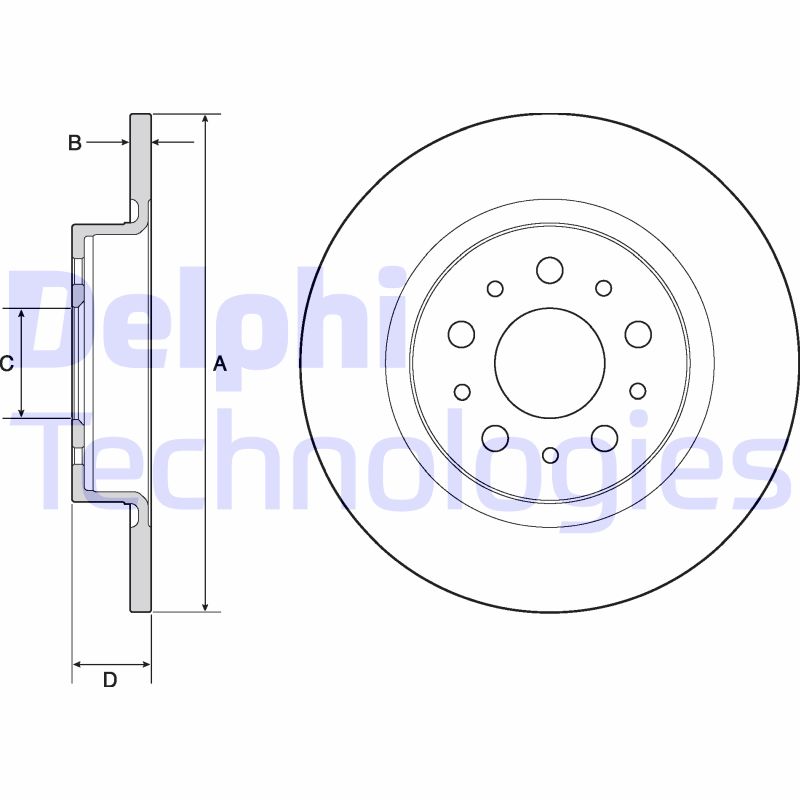 Delphi Diesel Remschijven BG4690C