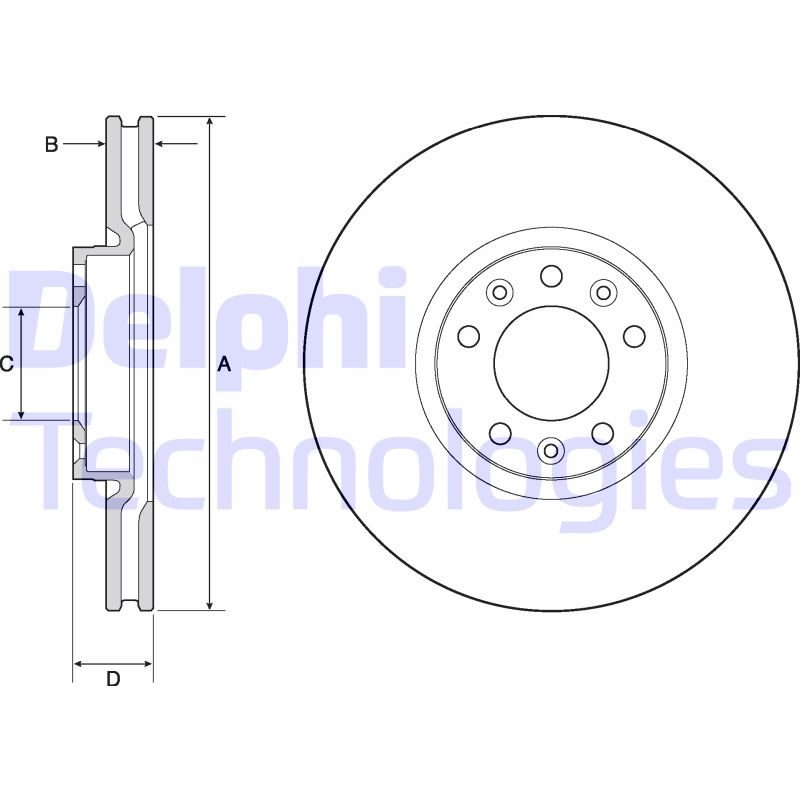 Delphi Diesel Remschijven BG4696C