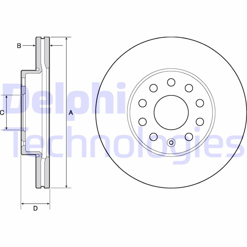 Delphi Diesel Remschijven BG4701C