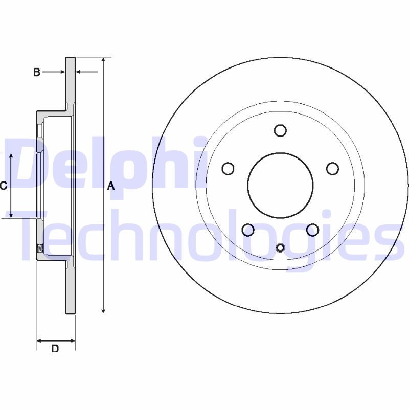 Delphi Diesel Remschijven BG4707C