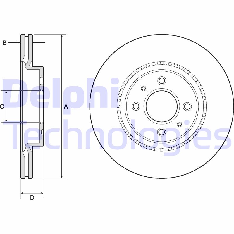 Delphi Diesel Remschijven BG4743C