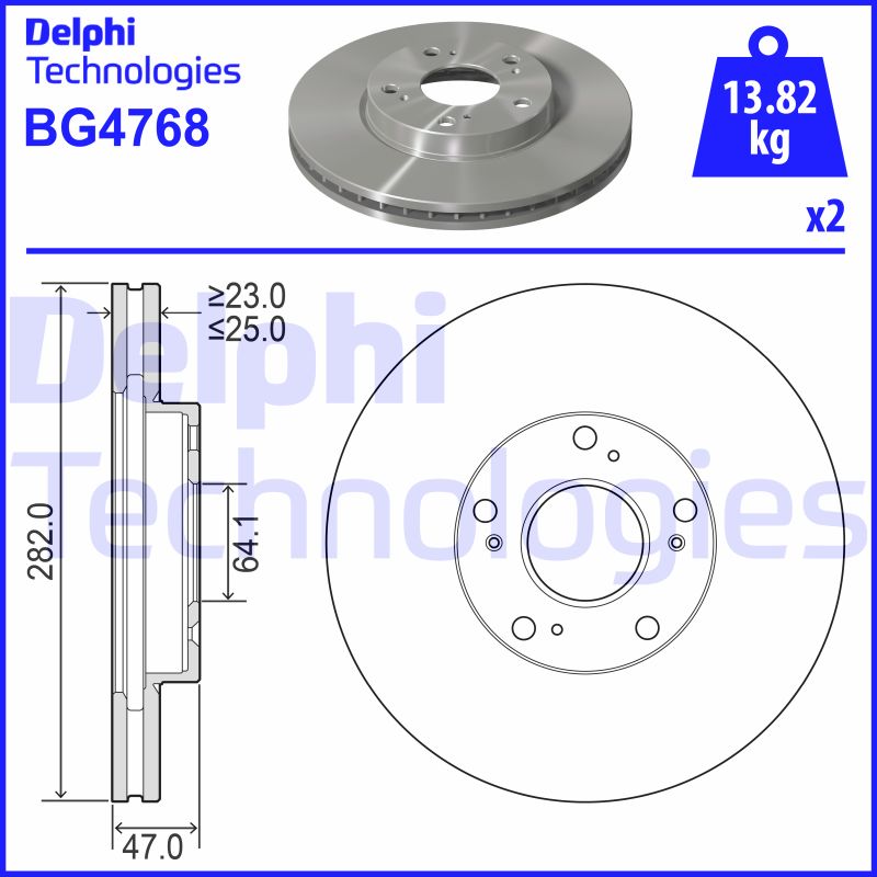 Delphi Diesel Remschijven BG4768