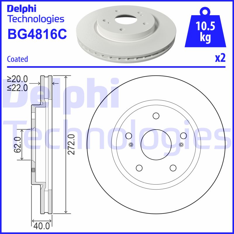 Delphi Diesel Remschijven BG4816C