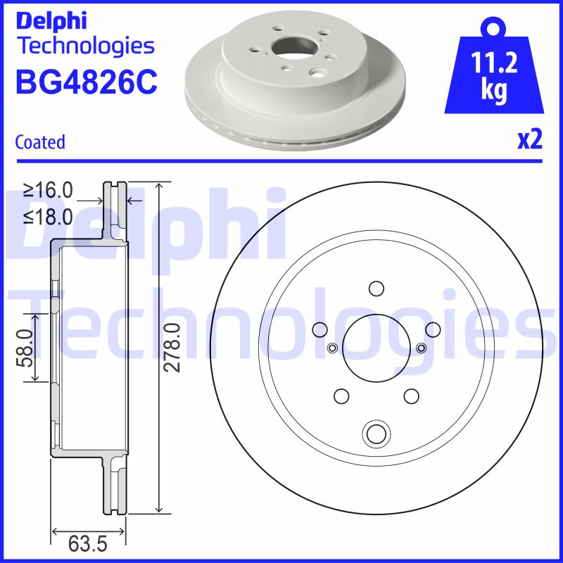 Delphi Diesel Remschijven BG4826C