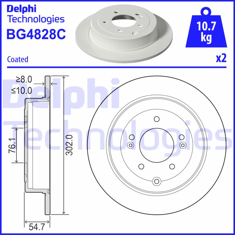 Delphi Diesel Remschijven BG4828C