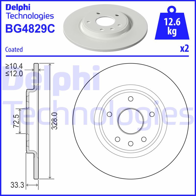 Delphi Diesel Remschijven BG4829C