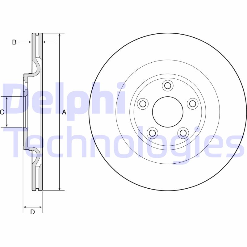 Delphi Diesel Remschijven BG4833C