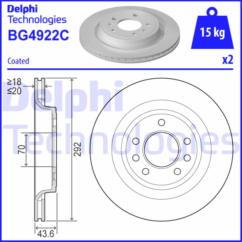 Delphi Diesel Remschijven BG4922C