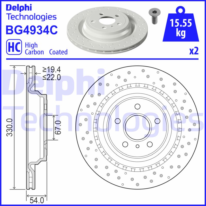 Delphi Diesel Remschijven BG4934C