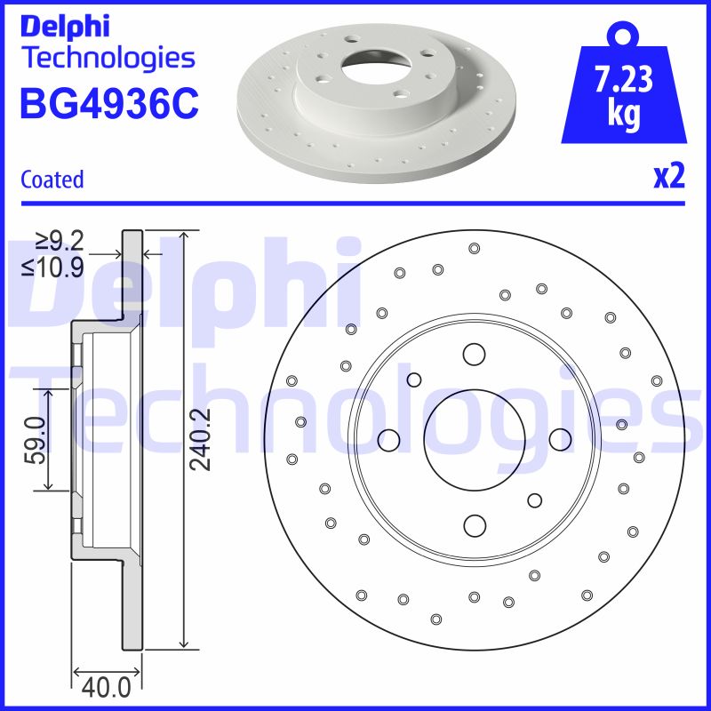 Delphi Diesel Remschijven BG4936C