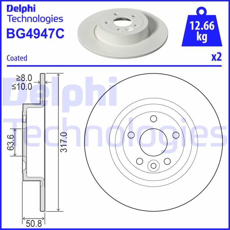 Delphi Diesel Remschijven BG4947C