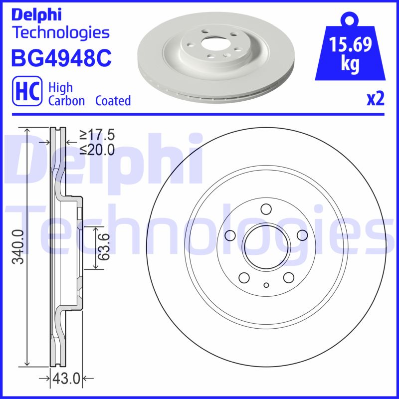 Delphi Diesel Remschijven BG4948C