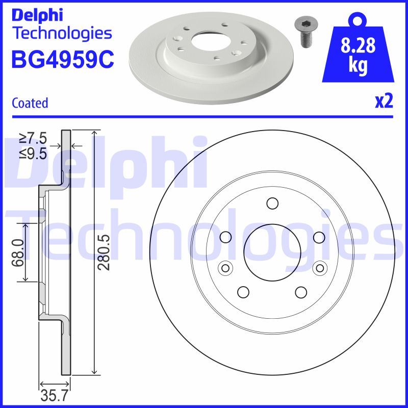 Delphi Diesel Remschijven BG4959C