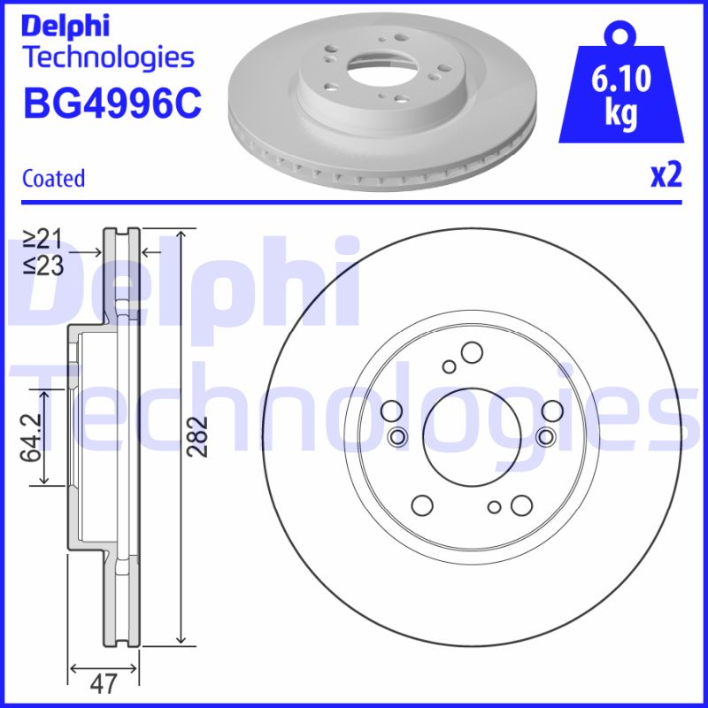 Delphi Diesel Remschijven BG4996C