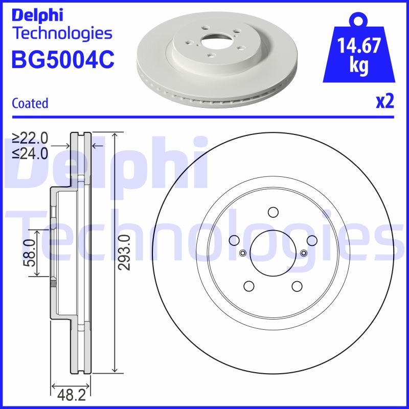 Delphi Diesel Remschijven BG5004C