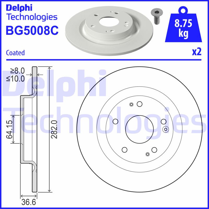 Delphi Diesel Remschijven BG5008C