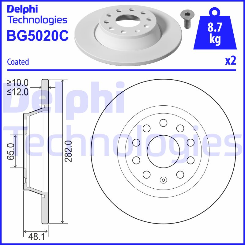 Delphi Diesel Remschijven BG5020C