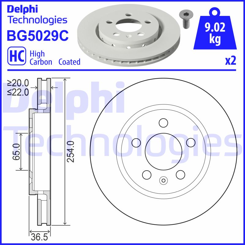 Delphi Diesel Remschijven BG5029C