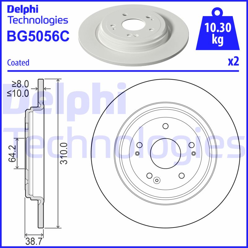 Delphi Diesel Remschijven BG5056C