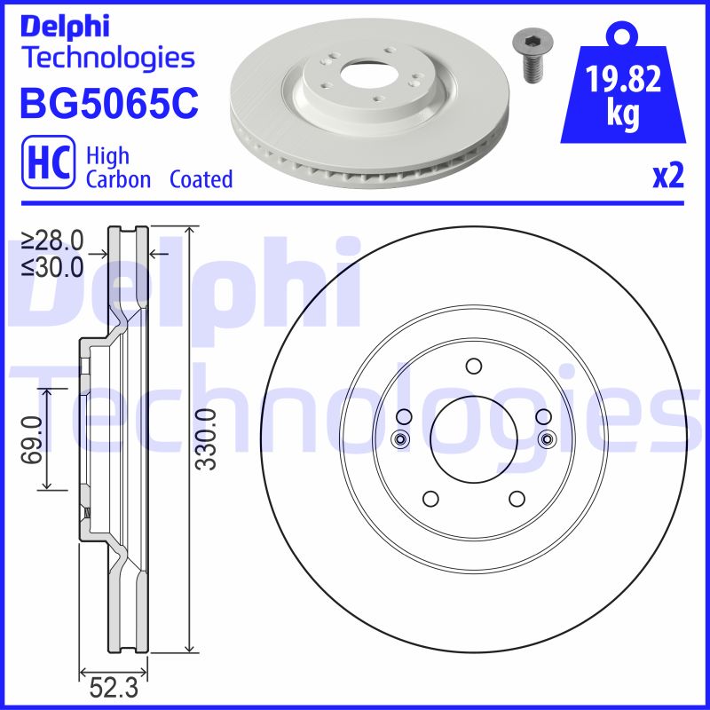 Delphi Diesel Remschijven BG5065C