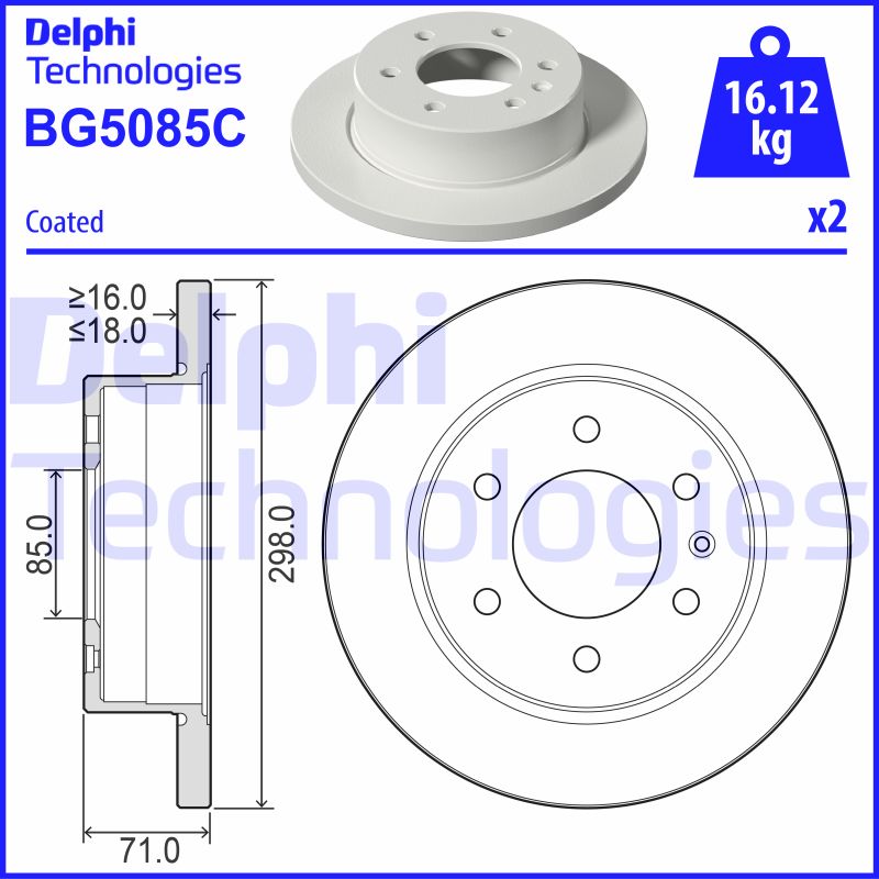 Delphi Diesel Remschijven BG5085C