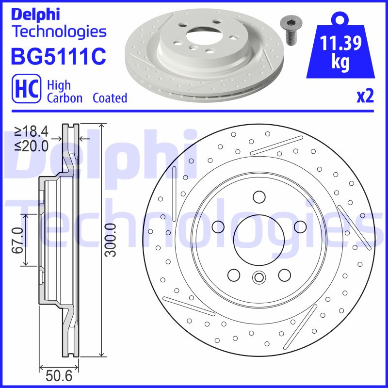 Delphi Diesel Remschijven BG5111C