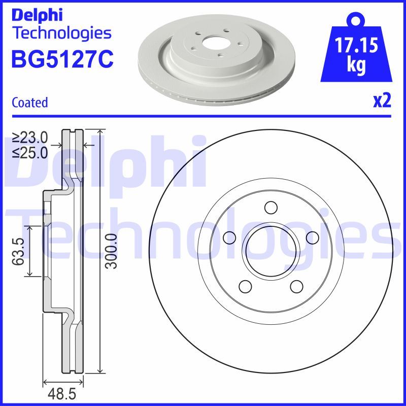 Delphi Diesel Remschijven BG5127C