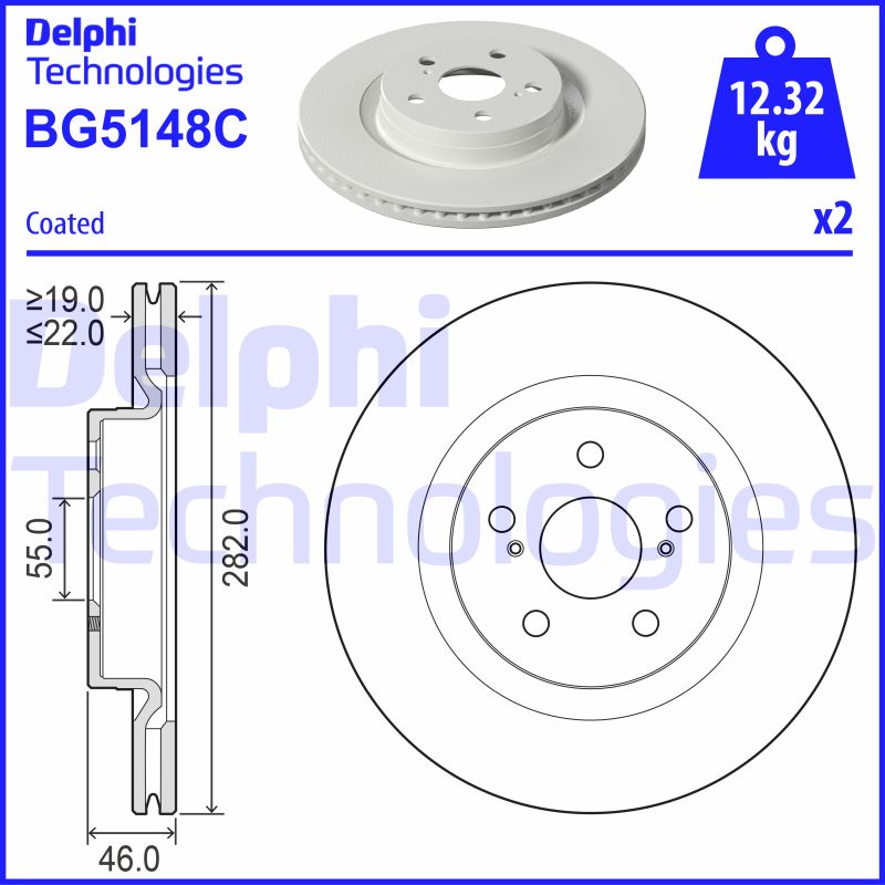 Delphi Diesel Remschijven BG5148C