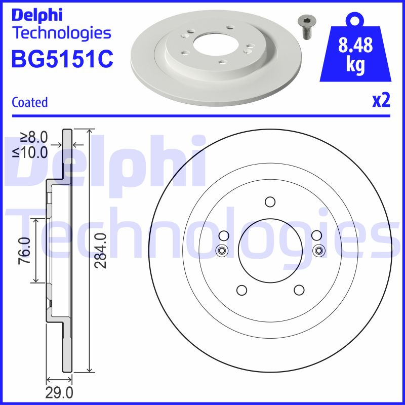 Delphi Diesel Remschijven BG5151C