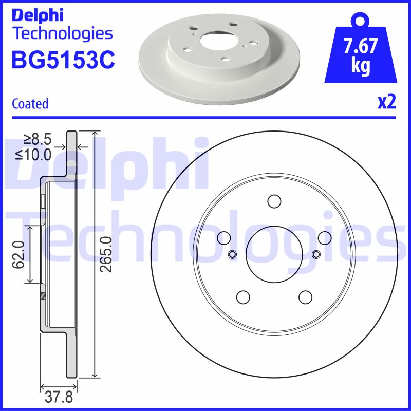 Delphi Diesel Remschijven BG5153C