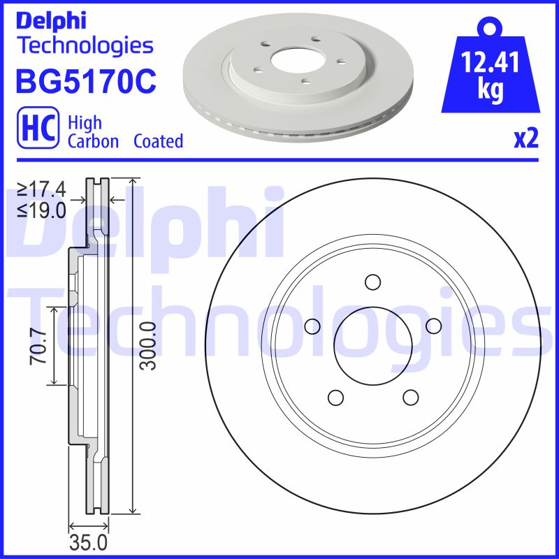 Delphi Diesel Remschijven BG5170C