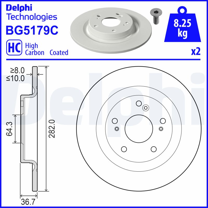 Delphi Diesel Remschijven BG5179C