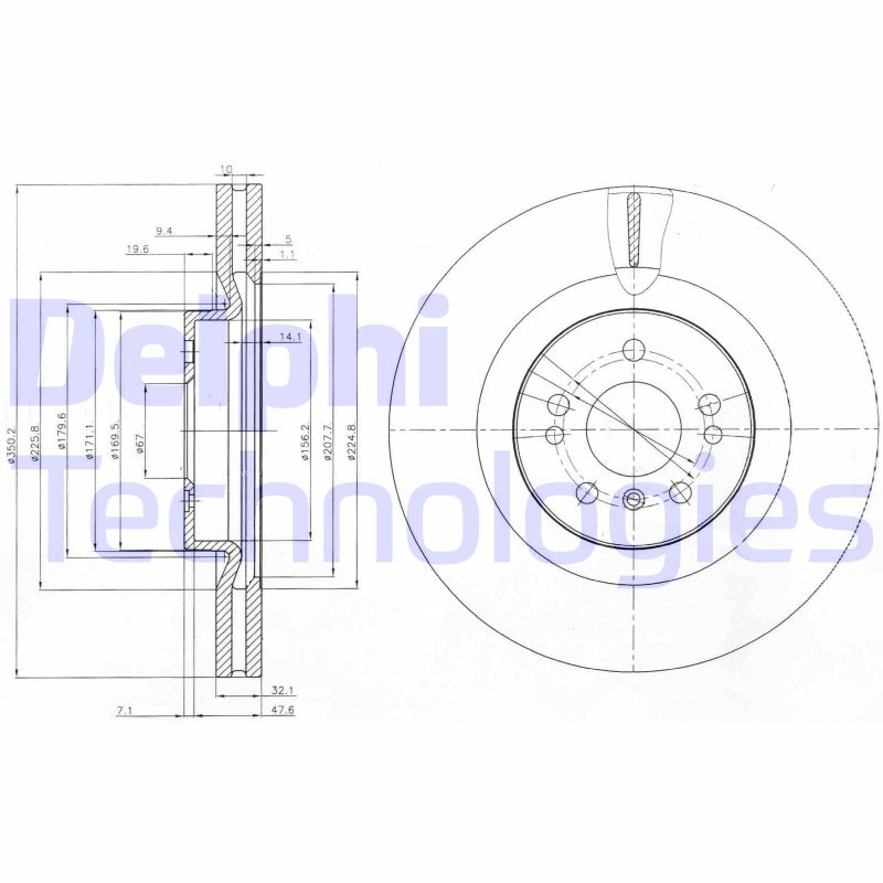 Delphi Diesel Remschijven BG9013