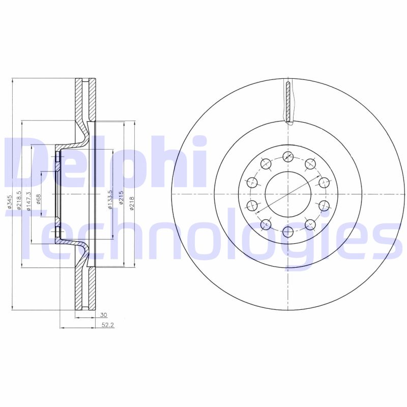 Delphi Diesel Remschijven BG9018