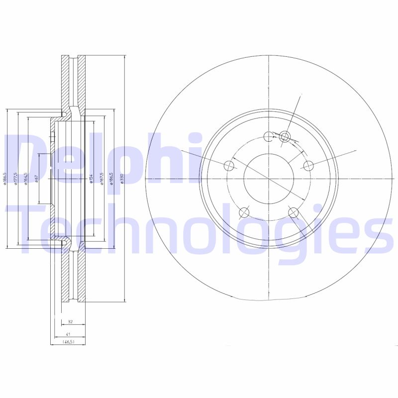 Delphi Diesel Remschijven BG9020