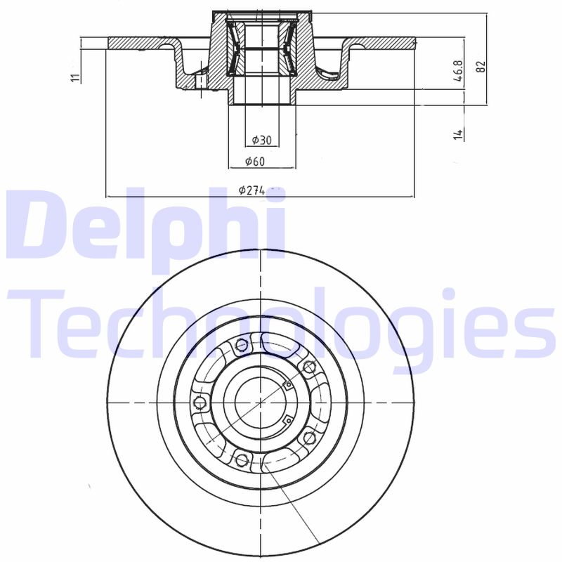 Delphi Diesel Remschijven BG9026RS