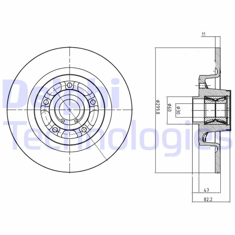 Delphi Diesel Remschijven BG9027RS