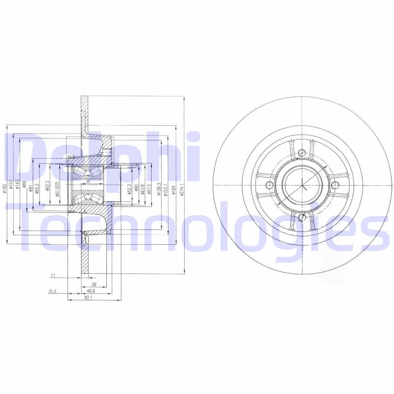 Delphi Diesel Remschijven BG9029RSC