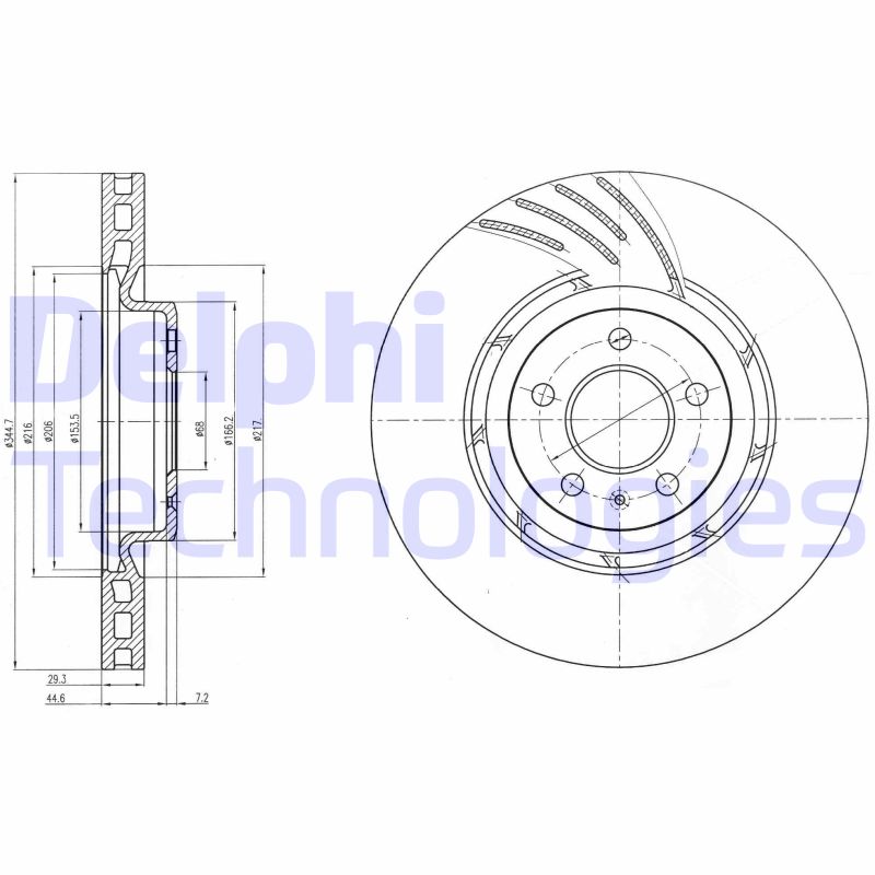 Delphi Diesel Remschijven BG9052