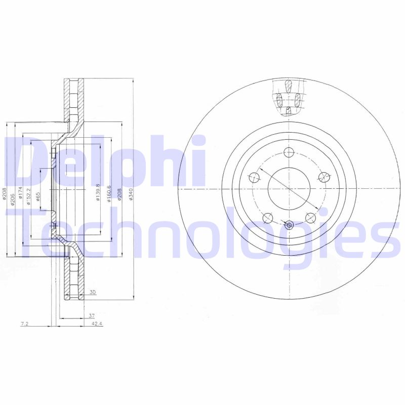 Delphi Diesel Remschijven BG9054