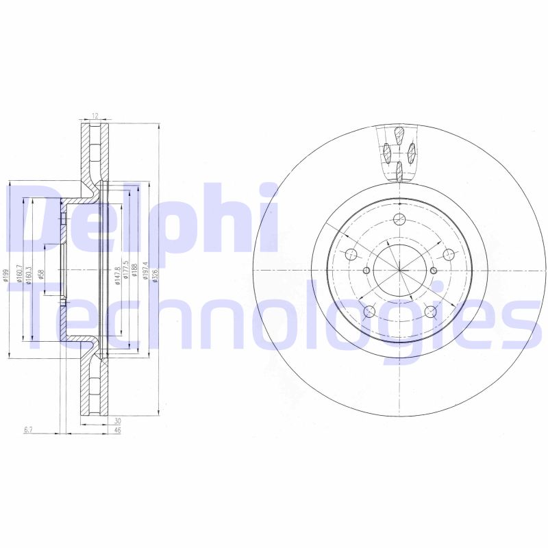 Delphi Diesel Remschijven BG9055