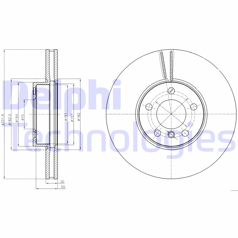 Delphi Diesel Remschijven BG9061