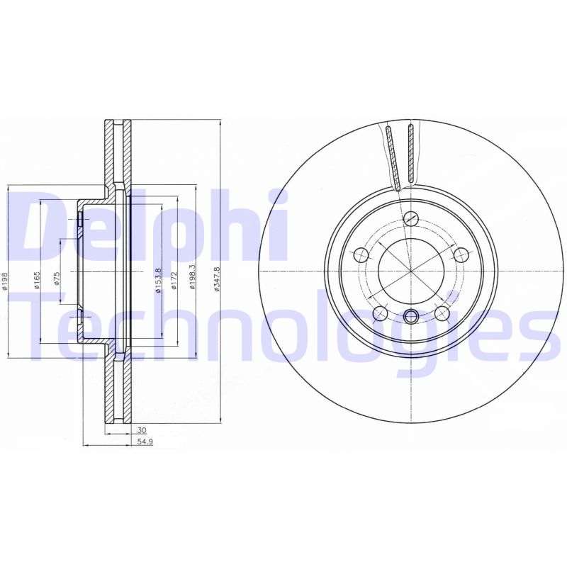 Delphi Diesel Remschijven BG9063C