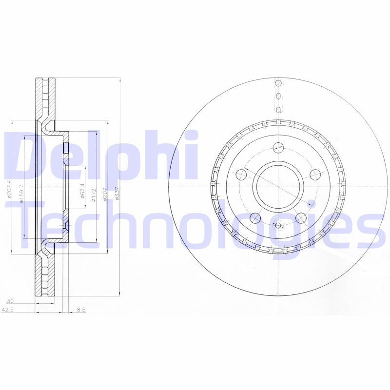 Delphi Diesel Remschijven BG9068