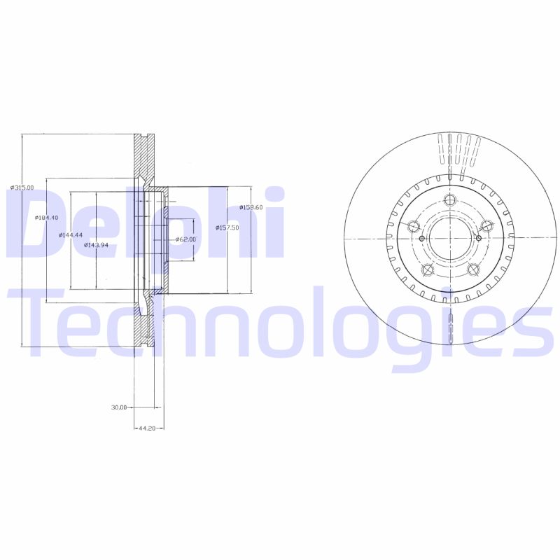 Delphi Diesel Remschijven BG9074