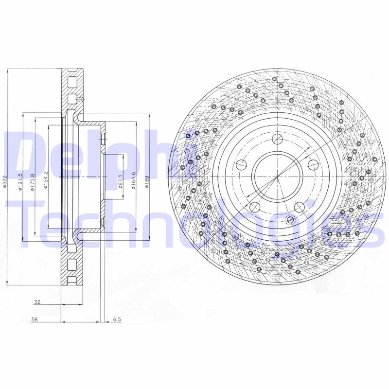 Delphi Diesel Remschijven BG9076C