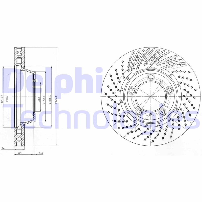 Delphi Diesel Remschijven BG9095C