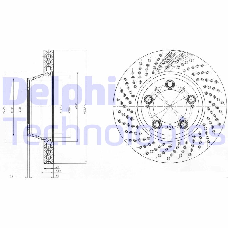 Delphi Diesel Remschijven BG9096C