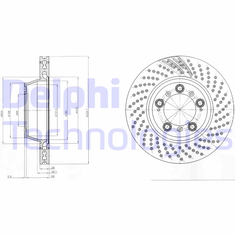 Delphi Diesel Remschijven BG9097C